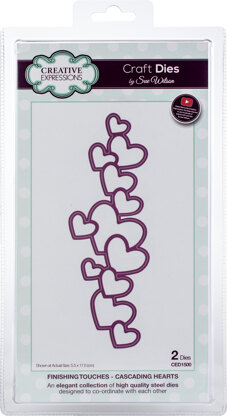 Creative Expressions Craft Dies By Sue Wilson - Finishing Touches-Cascading Hearts