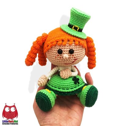 183 Girl Doll in a St Patrick Leprechaun outfit