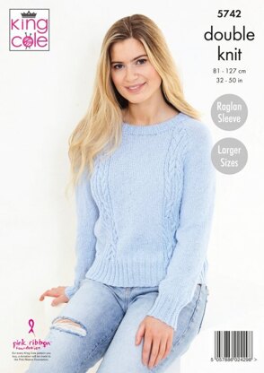Ladies Sweater and Cardigan in King Cole Subtle Drifter DK - 5742 - Leaflet