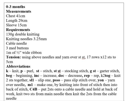 Baby Jacket & Hat Knitting Pattern UK & USA Terms #372
