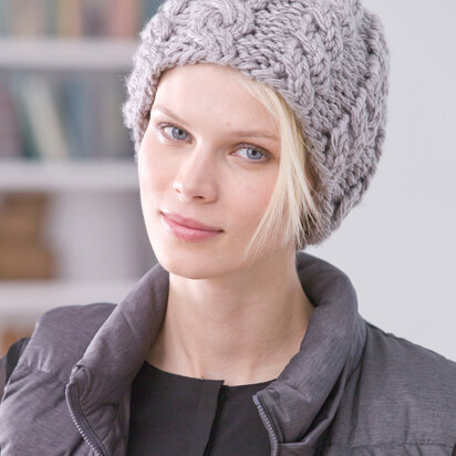 Cabled Hat in Lion Brand Hometown USA - L32325