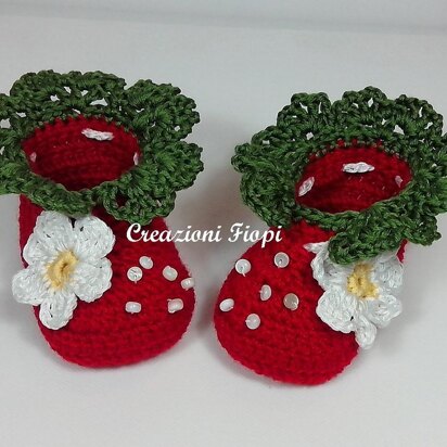 Strawberry baby shoes