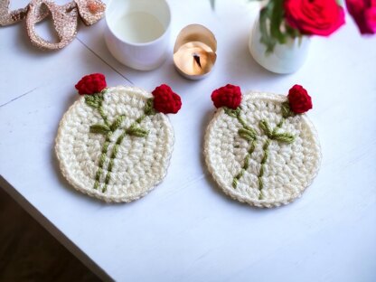 Rose Crochet Coaster – Nalata Nalata