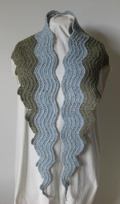 Old Shale Stitch Crochet Scarf 