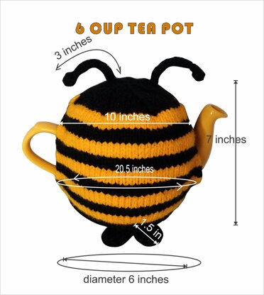 Happy bee tea cozy