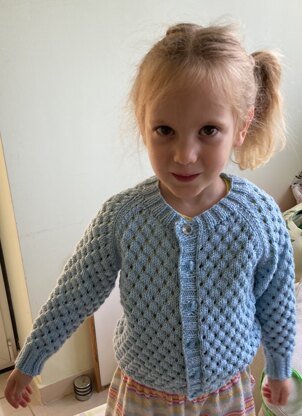Girl’s cardigan in double knit