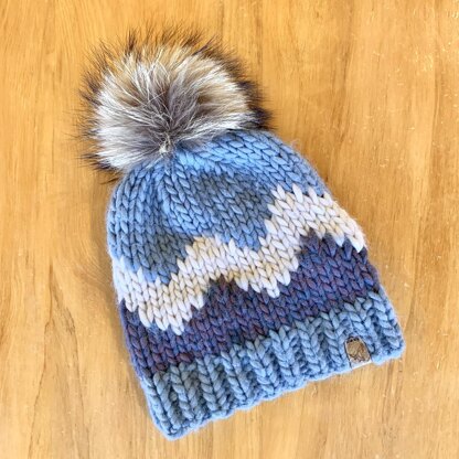 Aoraki Beanie - stranded colorwork mountain hat