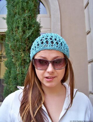 Spring Hat, Summer Hat, Lace Hat, Mesh Hat, Spring Beanie Hat Knitting  pattern by Natalya1905