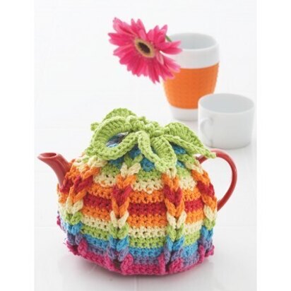 Hot Hibiscus Tea Cozy in Lily Sugar 'n Cream Solids