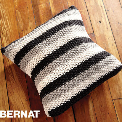Stepping Stripes Pillow in Bernat Maker Home Dec - Downloadable PDF