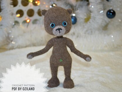 Crochet Pattern Little Teddy Bear Amigurumi toy