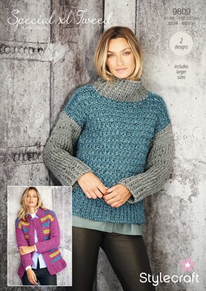 Women Jumpers in Stylecraft Special XL Tweed - 9809 - Downloadable PDF