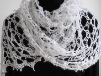 Snowy angel shawl