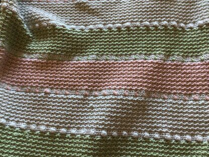 Puff and Moss Afghan, textured throw blanket