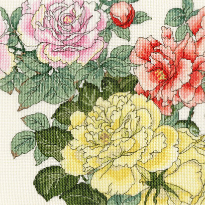 Bothy Threads Rose Blooms - 34cm x 26cm