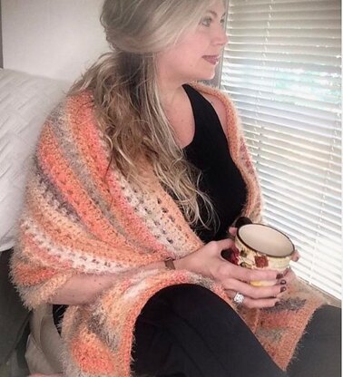 Cozy pumpkin blanket wrap