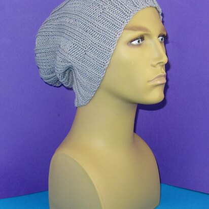 Rib Pattern Super Slouch Hat