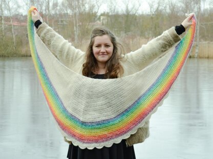 Rainbow shawl