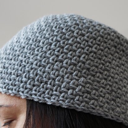 Moss stitch beanie crochet pattern