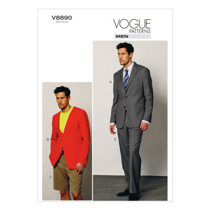 Vogue Men's Jacket, Shorts, and Pants V8890 - Sewing Pattern