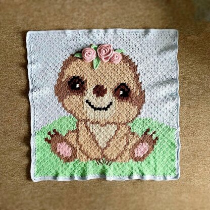 Sloth crochet online blanket