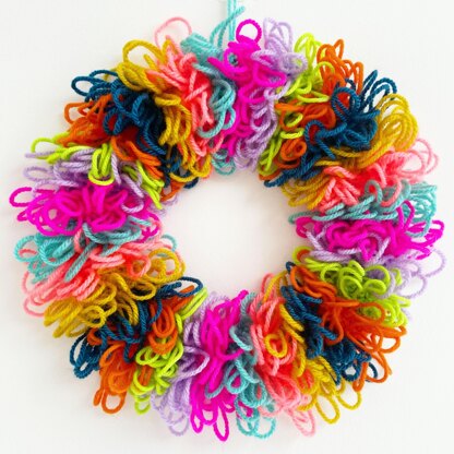 Scrappy loopy wreath