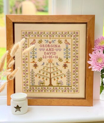 Historical Sampler Company Wedding Tree of Life Sampler - Downloadable PDF