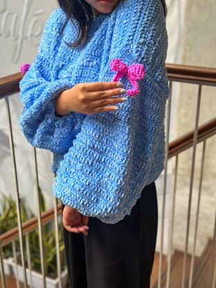 Rain bow sweater crochet PDF pattern