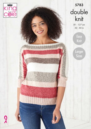 Sweater and Top Knitted in King Cole Harvest DK - 5783 - Downloadable PDF