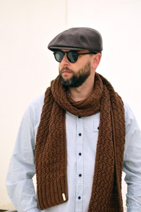Chestnut unisex chunky knit scarf