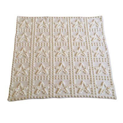 Stars One-Piece Baby Blanket Crochet Pattern
