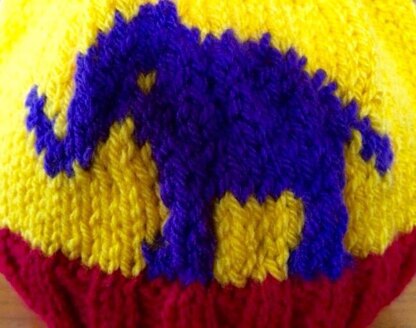 Eleanora Elephant Tea Cosy in Patons Fab DK