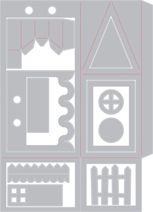 Sizzix Thinlits Dies By Lori Whitlock 11/Pkg - House Favor Box