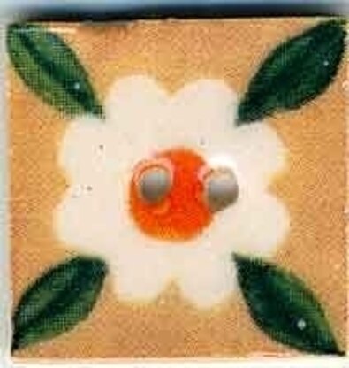 Mill Hill Button 87022 - Leafy White Bloom