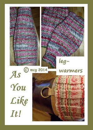 As You Like It -- toe-up, top-down and legwarmers all in one