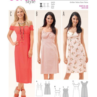 Burda Women's Dress Sewing Pattern B6686 - Paper Pattern, Size 8-20