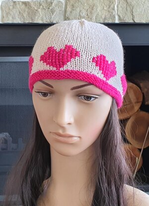 Macey - heart beanie for girls, teens and ladies