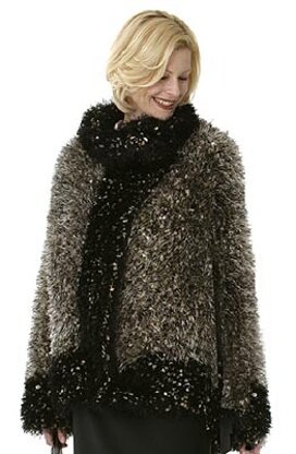 Rich 'Fur' Coat in Lion Brand Wool-Ease and Fun Fur - 50034