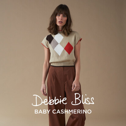 Dunbar Top - Knitting Pattern For Women in Debbie Bliss Baby Cashmerino