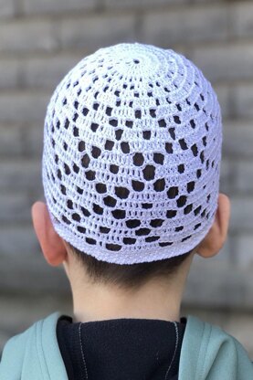 Summer crochet skull cap for men