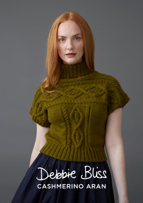 "Frances" - Top Knitting Pattern For Women in Debbie Bliss Cashmerino Aran