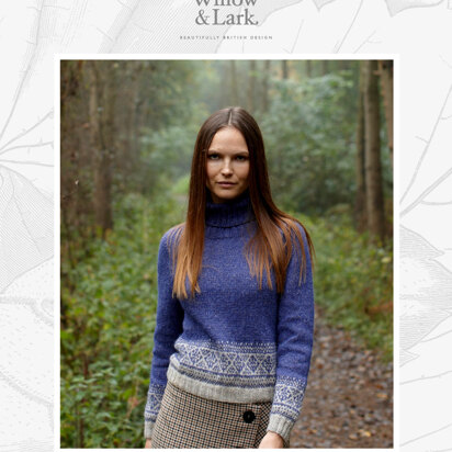 "Samantha Jumper" - Sweater Knitting Pattern For Women in Willow & Lark Woodland