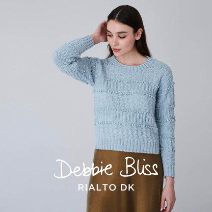 Oban - Sweater Knitting Pattern for Women in Debbie Bliss Rialto DK - Downloadable PDF