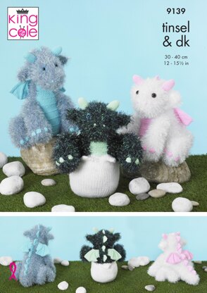 Baby Dragons in King Cole Big Value Chunky, Tinsel Chunky & Big Value Baby DK - 9139 - Downloadable PDF