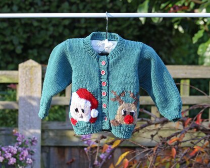 P107 Father Christmas and Rudolph Cardigans