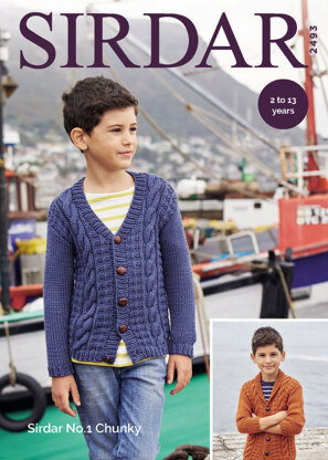 Cardigan in Sirdar No.1 Chunky  - 2493 - Downloadable PDF