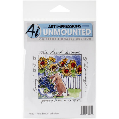 Art Impressions Windows To The World Cling Stamp - First Bloom Window