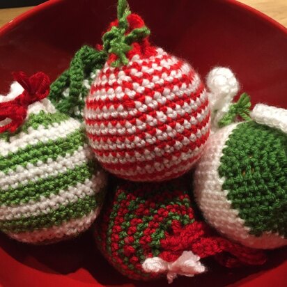 Crochet chocolate orange christmas bauble