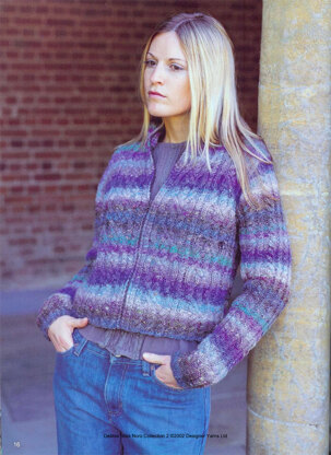 Knot Cable Jacket in Noro Silk Garden