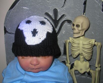 Baby Skull Halloween Beanie